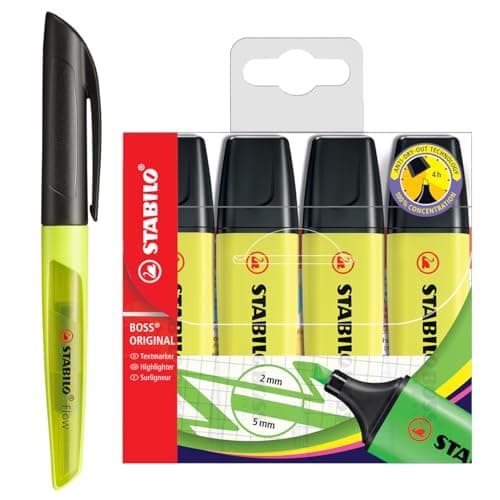STABILO Gelbe Textmarker für Unternehmen - 4er Pack - Premium-Qualität Obamacare Shop