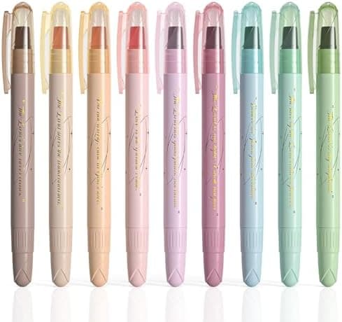 WEMATE Bibel Textmarker - 9-Teiliges Gel Textmarker Set für Bibelmarker
| WEMATE Bibel Textmarker - Hervorragendes Bibe