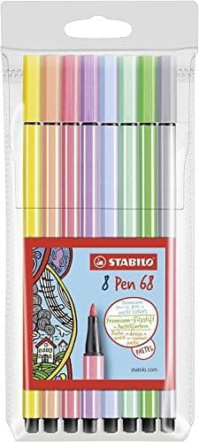 STABILO Textmarker BOSS ORIGINAL Pastel - 6er Pack - Pudriges Gelb, cremige Pfirsichfarbe, rosiges Rouge, Schimmer von L