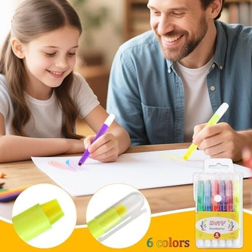 Kinder Bibel Textmarker Set 6 Farben Gel No Bleed Dry Fast Ungiftige Highlighter Stifte für Schule und Büro
| 6 Farben