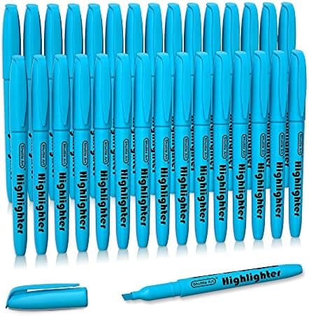 Shuttle Art Textmarker, 30 Stifte, Grün, schnell trocknender, ungiftiger, fluoreszierender Markierer für Erwachsene und