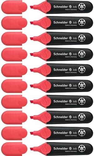 Schneider Job 150 Pastell Textmarker - recycelter Kunststoff, Der blaue Engel ausgezeichnet, 10er Pack rosé