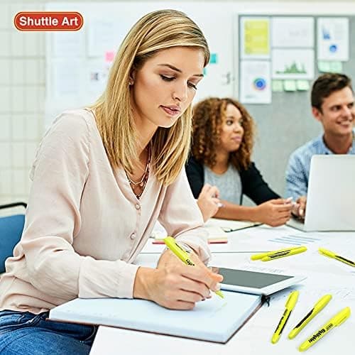 Shuttle Art Textmarker, 30 Stifte, Grün, schnell trocknender, ungiftiger, fluoreszierender Markierer für Erwachsene und