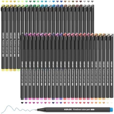 Koilox Fineliner Stifte Set 36 Farben für Zeichnen und Skizzen
| Koilox Fineliner Stifte Set 0,4 mm Spitze für Journali