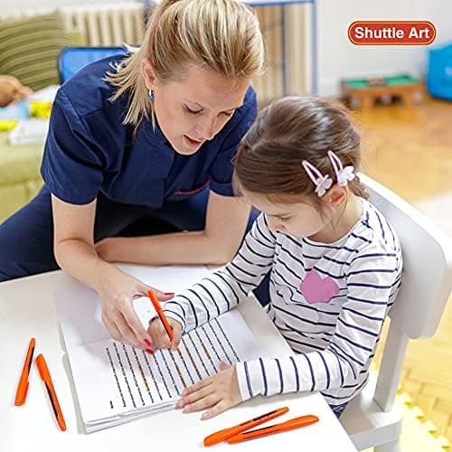 Shuttle Art Textmarker, 30 Stifte, Grün, schnell trocknender, ungiftiger, fluoreszierender Markierer für Erwachsene und