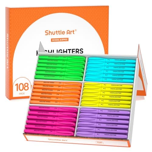 Shuttle Art Textmarker, 30 Stifte, Grün, schnell trocknender, ungiftiger, fluoreszierender Markierer für Erwachsene und