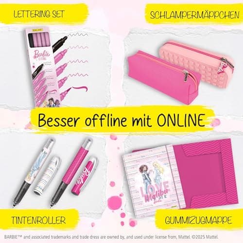 Online 5x Fineliner Schwarz wasserbeständig | mit Brush Pen und Kalligrafie-Spitze | Black Handlettering-Set | Tuschesti