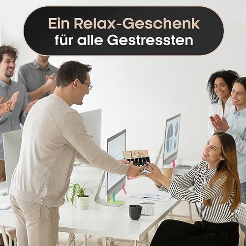 6x Textmarker Pastell - Geschenkbox & Anleitung - Anti Stress - Büro, Schule, Studium, Uni - Perfektes Abschiedsgeschenk