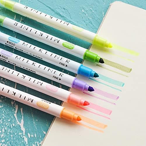 No Bleeding Pastell Textmarker - Bible Textmarker Pastell Textmarker Set für Bibelnotizen Liquid Highlighter Pens
| Pas