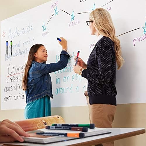 Whiteboard Marker 12 Farbe + Schwamm Magnete + Lehrer Zubehör + Schule Zuhause Büro + Abwischbare Stifte + Magnettafel