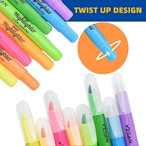 YISAN Gel Textmarker - Bibelmarker Stifte für Christen, Bibel Highlighter, Markerstifte Set, 8 Farben - Bibelnmarkierung