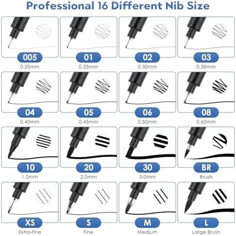 TWOHANDS Micro Fineliner Stifte 12 Farben, 0.25mm Ultrafeine Spitze, Wasserfest, für Künstler und Illustratoren, perfekt