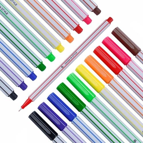 10x Fineliner Schwarz für Precises Schreiben und Zeichnen im Büro und zu Hause
| 10x Metallgefaserte Fineliner mit fein