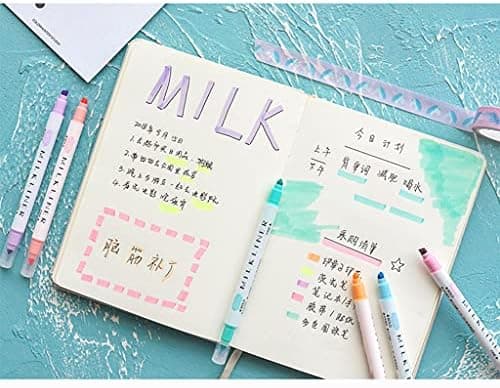 No Bleeding Pastell Textmarker - Bible Textmarker Pastell Textmarker Set für Bibelnotizen Liquid Highlighter Pens
| Pas