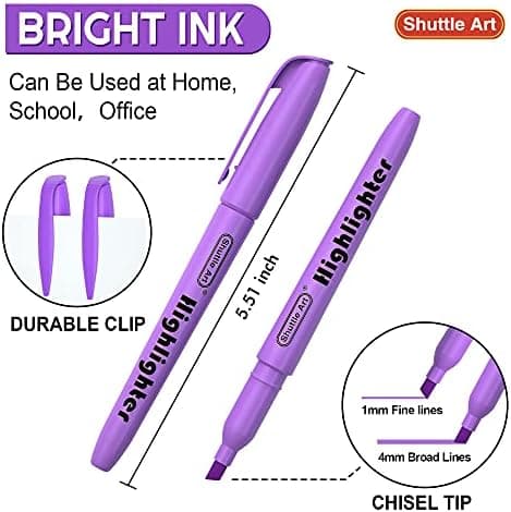 Shuttle Art Textmarker, 30 Stifte, Grün, schnell trocknender, ungiftiger, fluoreszierender Markierer für Erwachsene und