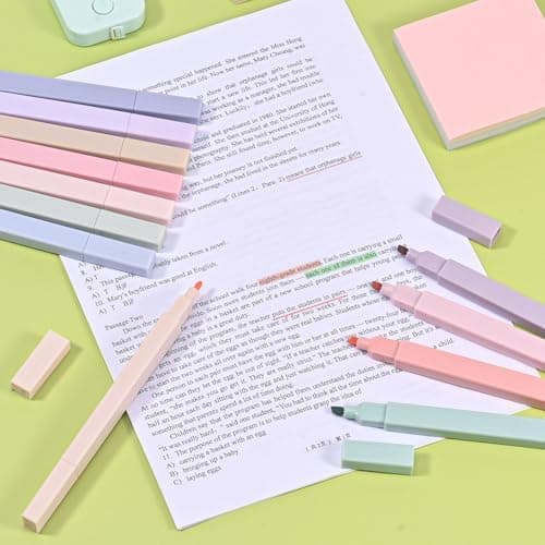 12 Stück Pastell Textmarker für Kinder: Leicht verwendbar und sicher im Haus
| Flexibel Spitzen Textmarker 12 Stück: Fa