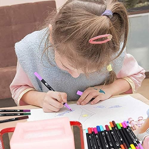 Dual Brush Pen Set Für Malbuchliebhaber - 24 Farben, Dicke und Düne Pinsel, Perfect Für Mandala Malen & Handlettering
|