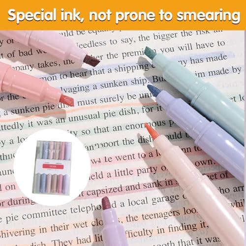 6er Textmarker, Bibel Marker, Lehrer Geschenk - 6 Farben Set, Highlighter Markerstifte