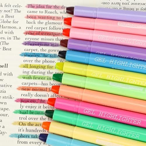 12er Pack Mehrfarbige Gel Marker für Bibeltexte und Versmarkierung