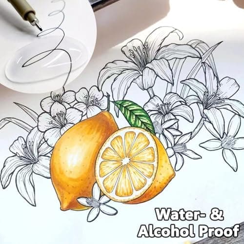 Micron Fineliner Schwarz Stifte: Wasserfest und professionell für Comics und Anime-Maler