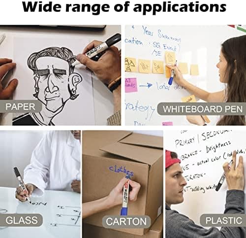 Whiteboard Marker 12er Pack Trocken Abwischbar Rundspitze 3mm Perfekt für Schule Büro Zuhause