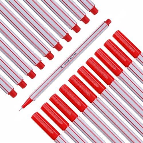 10x Fineliner Schwarz für Precises Schreiben und Zeichnen im Büro und zu Hause
| 10x Metallgefaserte Fineliner mit fein