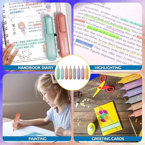 Mini Textmarker Set 30 Stück, Macaron Farben, Ideal für Schule und Büro
| Mini Textmarker Set 30 Stück, Eis-am-Stiel De