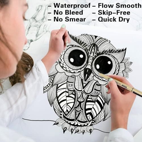 Micron Fineliner Schwarz Stifte: Wasserfest und professionell für Comics und Anime-Maler