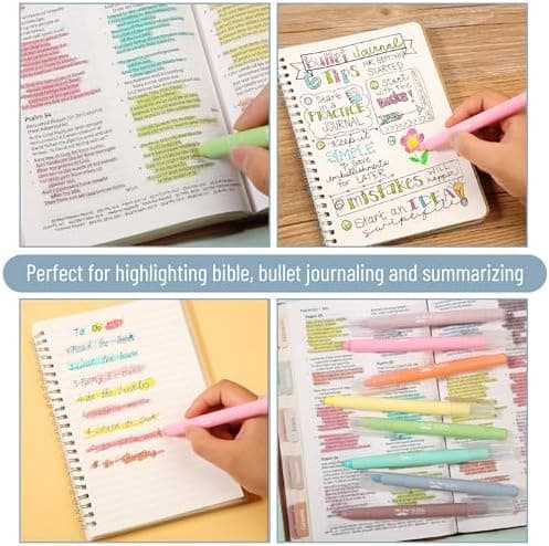 Mr. Pen Gel Highlighter - 8-Tarck pubkeylliche Farben - Keine Färbwirkung, ideale Bibellblinkstrumpet
| Mr. Pen Gel Hig