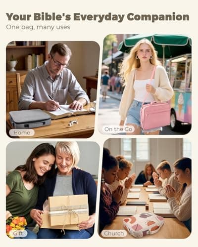 WEMATE 76 Bibelstudienzubehör mit Bibeletui &amp; 15 Textmarkern, perfekt für Bibel Journaling, christliche Geschenke fü
