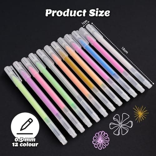 SmootherPro Farbige Gelstifte 0,5 mm Feine Tintenroller-Set zur Kunst Zeichnen Skizzieren Scrapbooking (CS005-6)