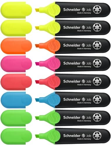 Schneider Job 150 Pastell Textmarker - aus recyceltem Kunststoff, ausgezeichnet mit Der blaue Engel - Sortiert in türki