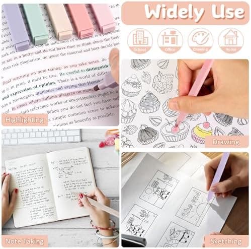 Textmarker Pastell Set 24 Stück - Aesthetic Stifte für Schule und Büro
| Highlighter Pen Marker Pastell Assorted Farben