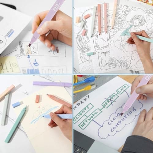 Pastell Textmarker 12 Stück Dual Tips Highlighter Pen Für Schulbüro Journaling