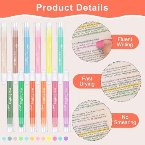 OFFCUP Bibel Textmarker für Schule und Zuhause Gel Textmarker Set