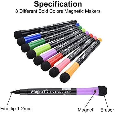 Magnetische Whiteboard Marker Weißwandstifte 12 Stücke Schwarz für Schule und Büro