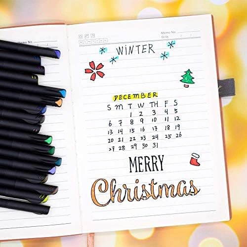 TWOHANDS 24 Farben Fineliner Stifte für Bullet Journal, 0,4mm Spitze, Perfekt für Kreatives Notizheft- und Dekorieren-Ar