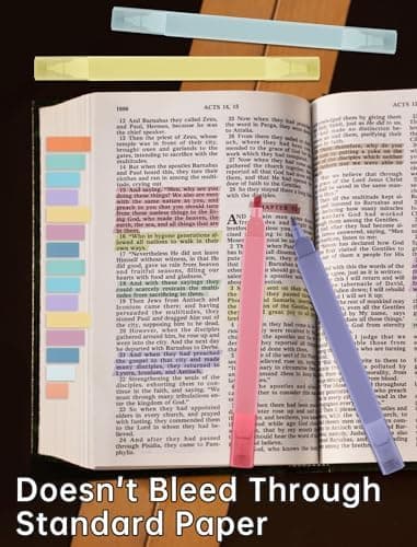 NiArt 14 Textmarker Pastell Set, Morandi Farben & Aesthetic Bible Marker & Für Journalisten