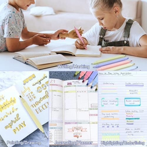 Pastellfarbiger Ästhetischer 12-PKS Textmarker für Journal und Bibel
| No-Bleed Highlighter mit weicher Keilspitze zur