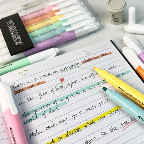 Pastell Marker Bibel Textmarker für Kinder und Erwachsene - 12 Stück Packung
| Klein Format Highlighter Pen Stift Paste
