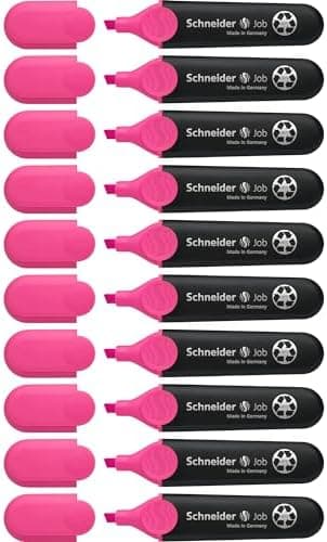 Schneider Job 150 Pastell Textmarker - recycelter Kunststoff, Der blaue Engel ausgezeichnet, 10er Pack rosé