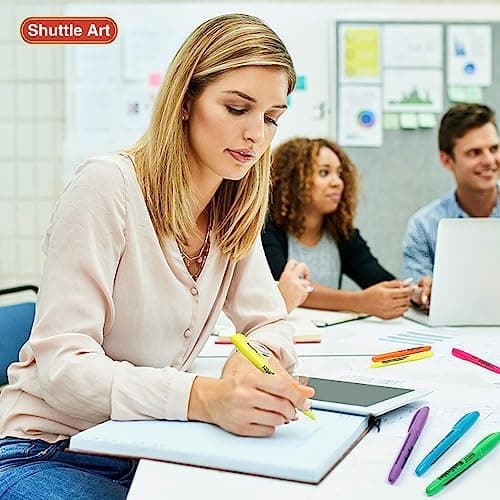 Shuttle Art Textmarker, 30 Stifte, Grün, schnell trocknender, ungiftiger, fluoreszierender Markierer für Erwachsene und