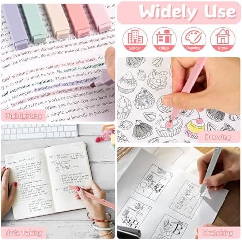 Textmarker Pastell Set 24 Stück - Aesthetic Stifte für Schule und Büro
| Highlighter Pen Marker Pastell Assorted Farben