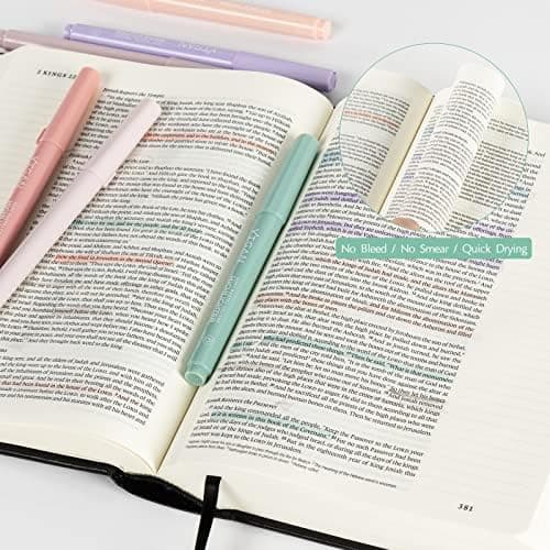 YISAN Pastell Textmarker Set für die perfekte Bible-Markierung - Dünne Papiere ausschöpfen 70245