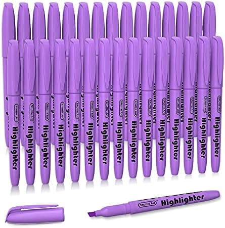 Shuttle Art Textmarker, 30 Stifte, Grün, schnell trocknender, ungiftiger, fluoreszierender Markierer für Erwachsene und