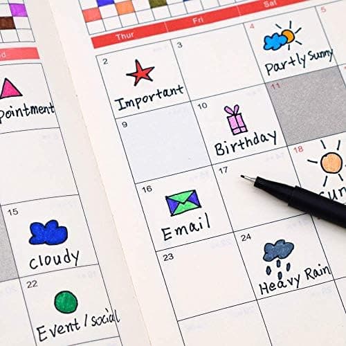TWOHANDS 24 Farben Fineliner Stifte für Bullet Journal, 0,4mm Spitze, Perfekt für Kreatives Notizheft- und Dekorieren-Ar