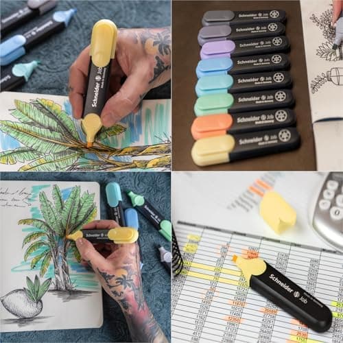Schneider Job 150 Pastell Textmarker - recycelter Kunststoff, Der blaue Engel ausgezeichnet, 10er Pack rosé