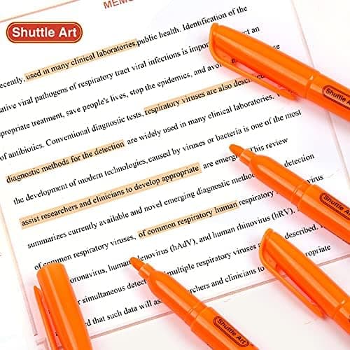 Shuttle Art Textmarker, 30 Stifte, Grün, schnell trocknender, ungiftiger, fluoreszierender Markierer für Erwachsene und