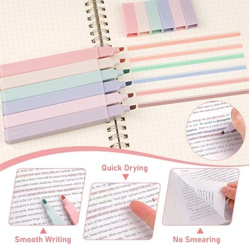 Textmarker Pastell Set 24 Stück - Aesthetic Stifte für Schule und Büro
| Highlighter Pen Marker Pastell Assorted Farben