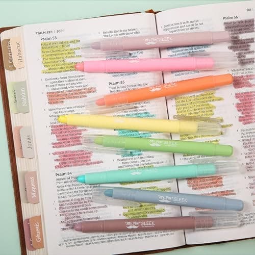 Mr. Pen Gel Highlighter - 8-Tarck pubkeylliche Farben - Keine Färbwirkung, ideale Bibellblinkstrumpet
| Mr. Pen Gel Hig